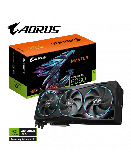 Gigabyte RTX 5080 Aorus Master 16G GV-N5080AORUS M-16GD 256 Bit GDDR7 16 GB Ekran Kartı