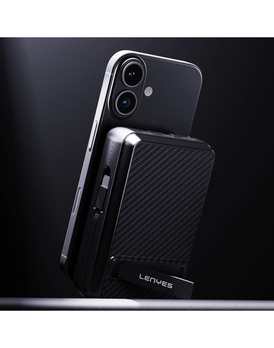 LENYES PX274D PD 22.5W STANDLI M-SAFE ŞARJ ÖZELLİKLİ WİRELESS POWERBANK 15W 20000MAH