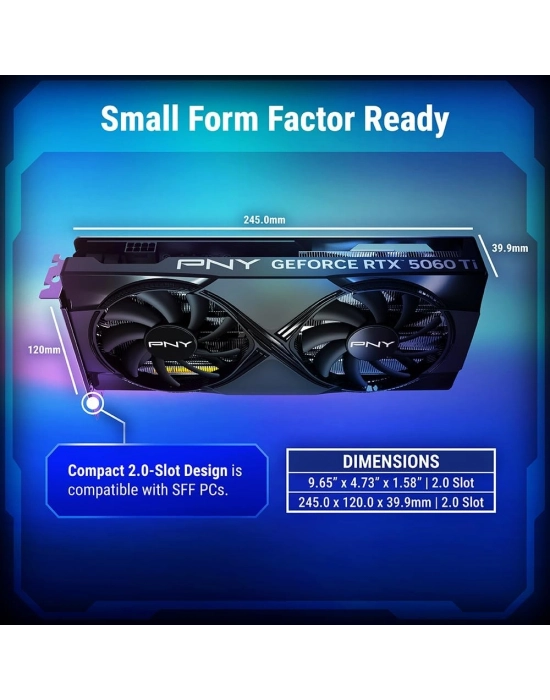 Pny RTX 5060 TI OC VCG5060T16DFXPB1-O 128 Bit GDDR7 16 GB Ekran Kartı