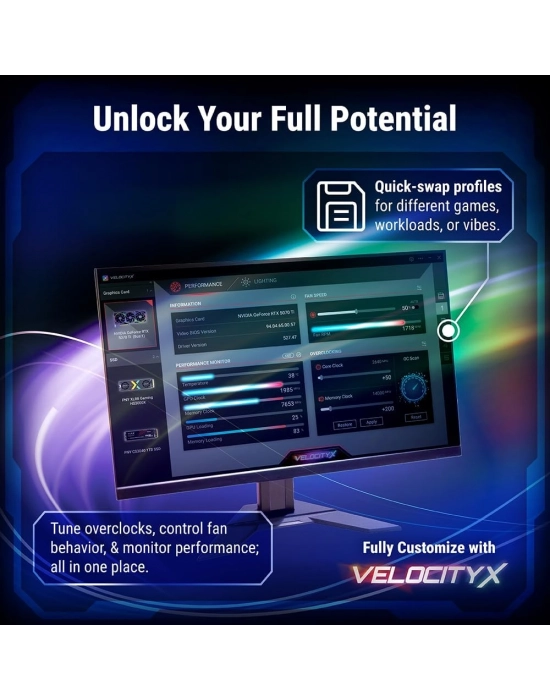 Pny RTX 5060 TI OC VCG5060T16DFXPB1-O 128 Bit GDDR7 16 GB Ekran Kartı