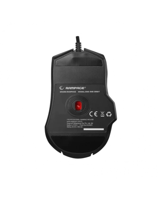 RAMPAGE SMX-R45 ORBİT RGB MAKROLU ERGONOMİK OPTİK KABLOLU OYUNCU MOUSE