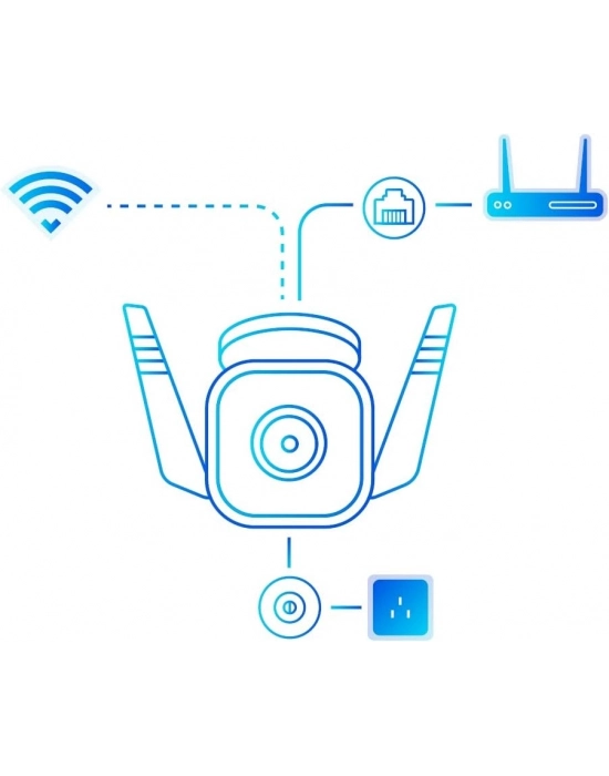 TP-LİNK TAPO TC65 2K GECE GÖRÜŞLÜ 128GB MİCRO SD KAMERA