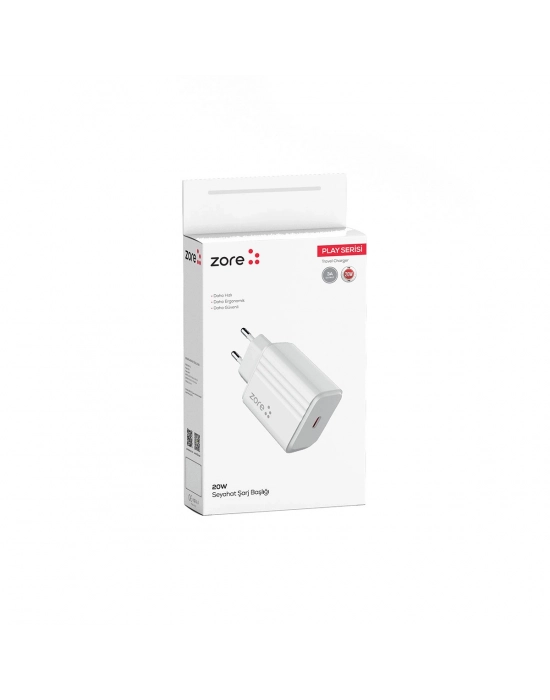 ZORE PLAY SERİSİ PL2 20W PD SEYAHAT ŞARJ ALETİ