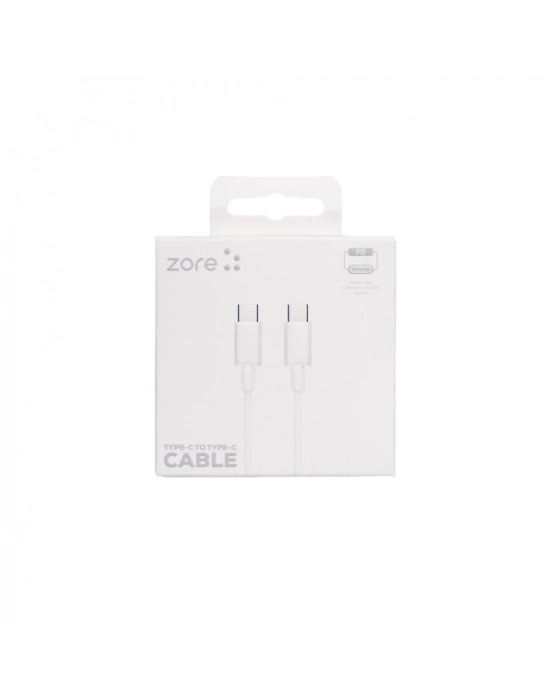ZORE ZR-41 TYPE-C TO TYPE-C PD HIZLI ŞARJ ÖZELLİKLİ DATA VE ŞARJ KABLOSU 1M