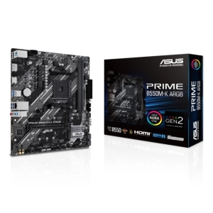 ASUS Prime B550M-K ARGB AM4 DDR4 5100MHz OC 2xM2 mATX Anakart