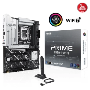ASUS Prime Z890-P WiFi DDR5 8666 MHz(OC) 4xM2 USB3.2 WiFi7 intel Soket 1851 Anakart