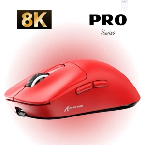 ATTACK SHARK X3 PRO KIRMIZI ŞARJLI MAKROLU ERGONOMİK OPTİK KABLOSUZ OYUNCU MOUSE