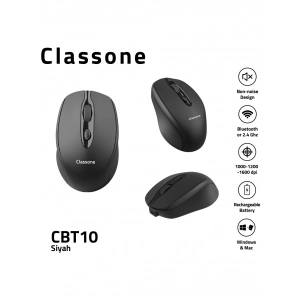 CLASSONE CBT10 ŞARJLI SESSİZ OPTİK KABLOSUZ MOUSE