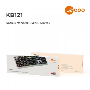 Lenovo Lecoo KB121 USB Makro Tuşlu Rainbow Mekanik Hisli Membran Türkçe Q Kablolu Gaming Klavye