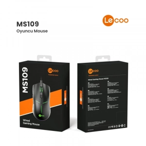 Lenovo Lecoo MS109 Kablolu RGB LED Aydınlatmalı 6400 DPI 8 Makro Tuşlu Oyuncu Mouse