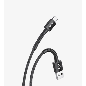 Linktech K552 Safe Flexible 3A TYPE-C/USB Örgülü Metal Başlıklı Şarj Kablosu