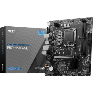 MSI Pro H610M-E DDR5 5600MHz PCIE 16X V4.0 Intel LGA1700 mATX Anakart