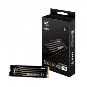 MSI SPATIUM M480 PRO 1TB PCIE 4.0 NVME M.2 SSD R:7400 W:6000