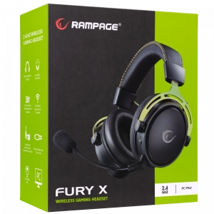 Rampage RM-W1 Fury X 7.1 Wireless Kablosuz Oyuncu Kulaklığı