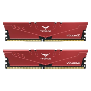 Team T-Force Vulcan Z Red 16GB (2x8GB) 3200Mhz CL16 DDR4 Gaming Ram (TLZRD416G3200HC16FDC01)