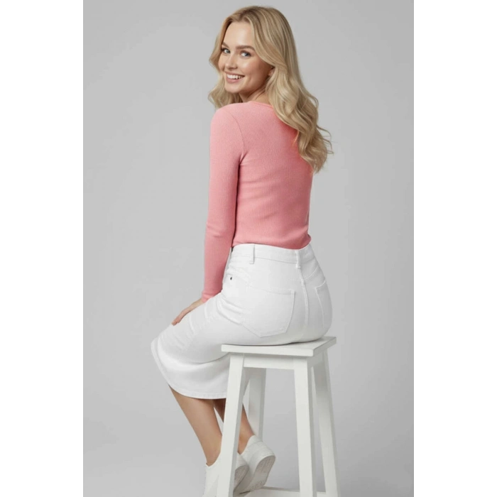 Çıtçıt Detaylı Bluz Pembe T4343