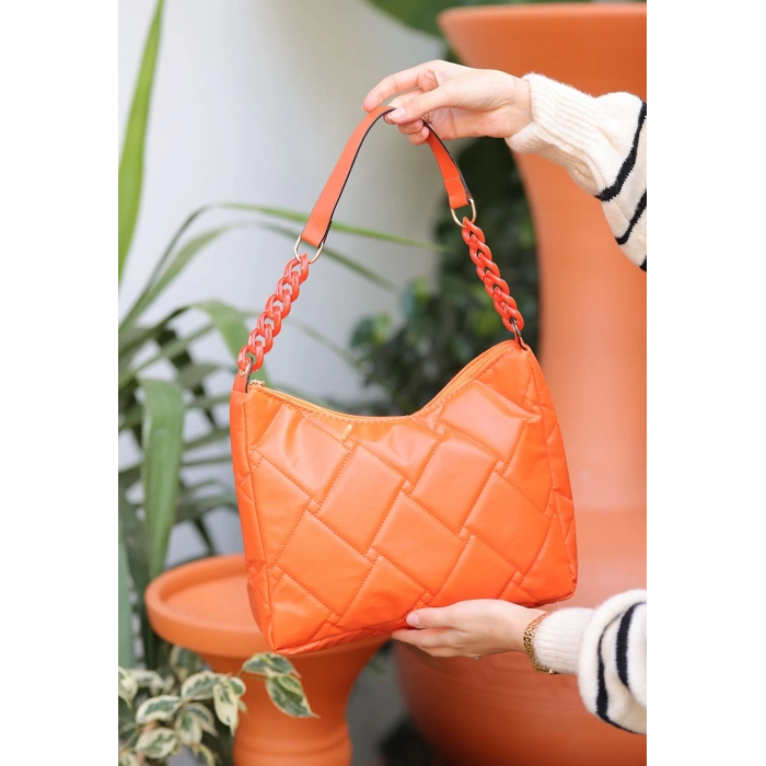 Elien Turuncu Cilt Çanta