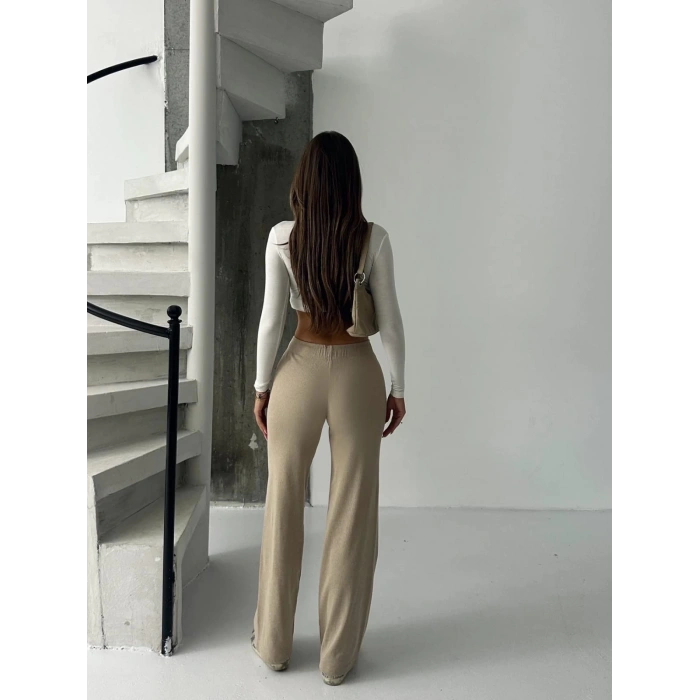 Fit comfort bej salaş pantolon A6011