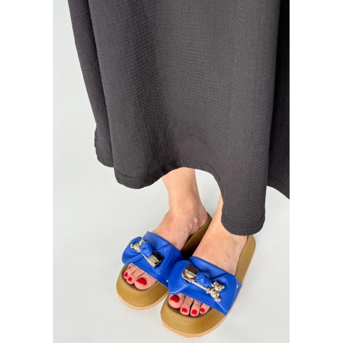 Jude Mavi Cilt Ayıcıklı Terlik