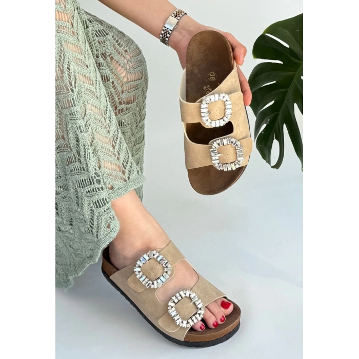 Nool Bej Nubuk Terlik