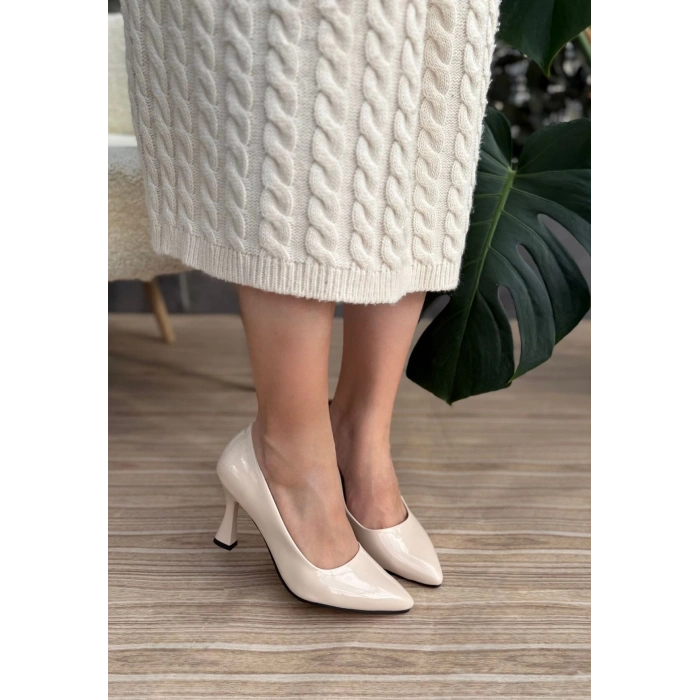 Ulba Bej Rugan Stiletto Ayakkabı