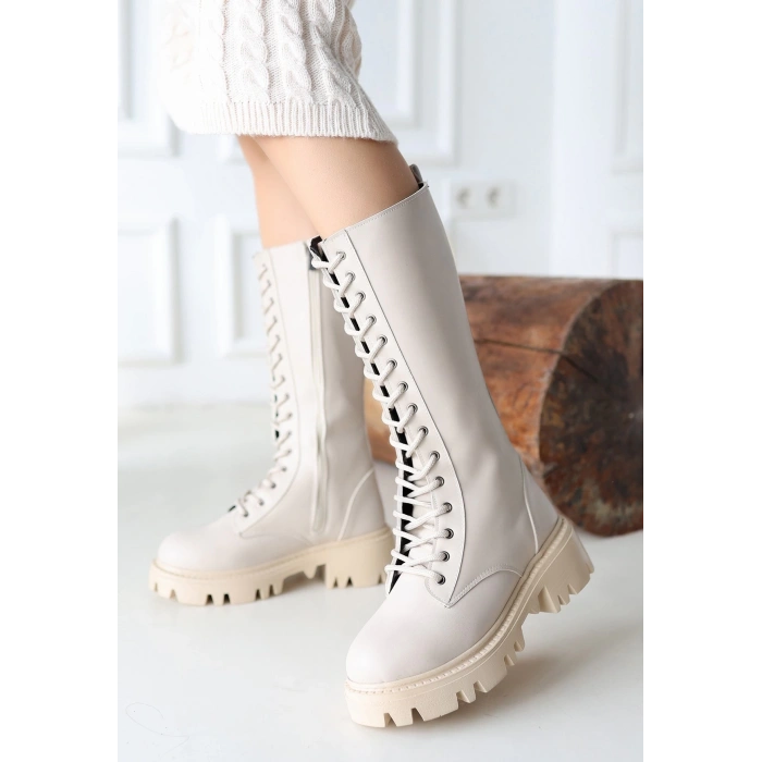 Uliza Bej Cilt Bağcıklı Çizme