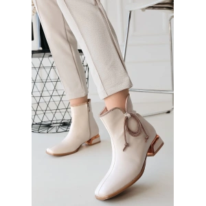 Melina Bej Cilt Topuklu Bot