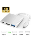 Corcoz 3in1 Macbook Uyumlu 4k Type C Usb 3.0 Hub Hdmi - CZ87