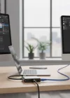 4’ü 1 Arada Type-C to Hub Dönüştürücü Adaptör – 4K Ultra HD HDMI & VGA Görüntü Aktarımı, PD Hızlı Şarj Destekli, USB Çoklayıcı