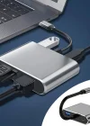 4’ü 1 Arada Type-C to Hub Dönüştürücü Adaptör – 4K Ultra HD HDMI & VGA Görüntü Aktarımı, PD Hızlı Şarj Destekli, USB Çoklayıcı