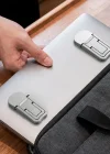 Corcoz® 1 Çift Yapışkanlı Katlanabilir Laptop Standı – Mini Notebook Yükseltici, Taşınabilir Kaymaz Laptop Ayağı