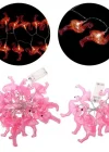 Corcoz® 10lu Pilli Led Flamingo Dekoratif Işık Zinciri Aydınlatma 1,5 Mt