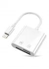 Corcoz Lightning To Sd Card Camera Reader Kablo Iphone Sd Micro Okuyucu Kablo Adaptör - CZ54