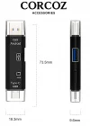 Corcoz 5i 1 Arada Çok İşlevli USB 3.0 Tip C/USB/Mikro USB/TF/SD Hafıza Kartı Okuyucu OTG Kart Okuyucu - CZ53
