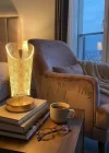 Corcoz® Açık Silindirik Kristal Damla Model LED Masa Lambası – Gold Tabanlı, Dokunmatik, 3 Renk Işık Modlu, Şarjlı Modern Dekoratif Gece Lambası