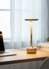 Corcoz® Eskitme Gold Kasa Dokunmatik Şarjlı Masa Lambası – 3 Renk Işık Modlu, LED Aydınlatmalı, Modern & Dekoratif Abajur