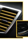 Corcoz® Gold Araba Oto Trim Dekorasyon Şeridi Kauçuk Elastik Kolay Kurulum 5 metre Şerit Bant