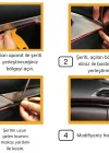 Corcoz® Gold Araba Oto Trim Dekorasyon Şeridi Kauçuk Elastik Kolay Kurulum 5 metre Şerit Bant