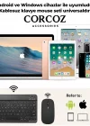 Corcoz Samsung Galaxy Tab S10+ S10 Plus İle Uyumlu Türkçe Bluetooth Klavye +Bluetooth Mouse CZ47