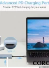 Corcoz Type-C To 2xusb 3.0 4K HDMI Ethernet RJ45 Pd Çevirici Hub Adaptör Metal Gövdeli - CZ55
