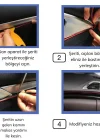 Corcoz® Mavi Araba OtoTrim Dekorasyon Şeridi Kauçuk Elastik Kolay Kurulum 5 metre Şerit Bant