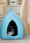 Corcoz® Pet Hut Polar Kedi ve Köpek Yatağı - Mavi