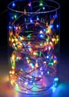 Corcoz® Pilli Renkli Peri Led Işık Dekoratif Aydınlatma 5 Metre RGB Led