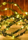 Corcoz® Yapraklı Dekorlu3 Metre Peri Led Pilli Işık Yılbaşı Aydınlatma