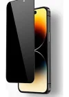 Corcoz iPhone 14 Pro Max Uyumlu Kırılmaz Cam Privacy Hayalet Tam Kaplayan Ekran Koruyucu - CZ132