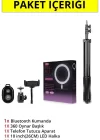 Phipcase Kumandalı Youtuber Selfie Led Işıklı 210 Cm Tripod 10 Inç(26 CM) Kuaför Makyaj Işığı Tiktok Işığı - PH043