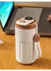 Phipcase LED Sıcaklık Göstergeli Çelik Termos 400ML Krem-PH057