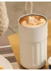 Phipcase LED Sıcaklık Göstergeli Çelik Termos 400ML Krem-PH057
