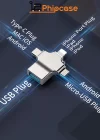 Phipcase Lightning - Type-c - Micro To Usb 3.0 Bellek Okuyucu Adaptör - PH012