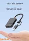 Phipcase USB-C + USB 8 Port MS CF TF/SD DHC SDXC Kamera Kart Tak Çalıştır Kart Okuyucu - PH010